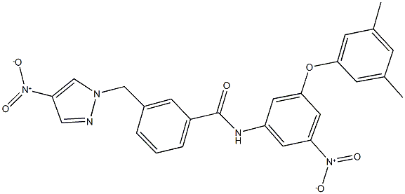 512824-01-0 N-{3-(3,5-dimethylphenoxy)-5-nitrophenyl}-3-({4-nitro-1H-pyrazol-1-yl}methyl)benzamide