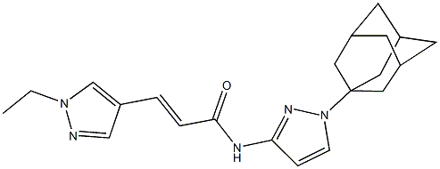 N-[1-(1-adamantyl)-1H-pyrazol-3-yl]-3-(1-ethyl-1H-pyrazol-4-yl)acrylamide Structure