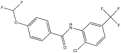 N-[2-chloro-5-(trifluoromethyl)phenyl]-4-(difluoromethoxy)benzamide Struktur
