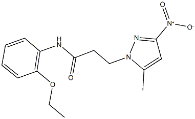 N-(2-ethoxyphenyl)-3-{3-nitro-5-methyl-1H-pyrazol-1-yl}propanamide Structure