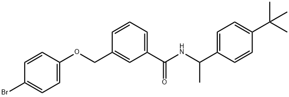 3-[(4-bromophenoxy)methyl]-N-[1-(4-tert-butylphenyl)ethyl]benzamide Structure