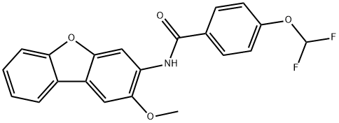 512825-21-7 4-(difluoromethoxy)-N-(2-methoxydibenzo[b,d]furan-3-yl)benzamide