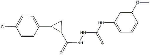2-{[2-(4-chlorophenyl)cyclopropyl]carbonyl}-N-(3-methoxyphenyl)hydrazinecarbothioamide|