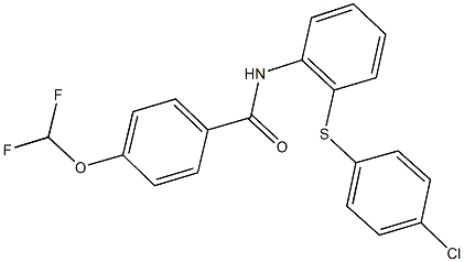 N-{2-[(4-chlorophenyl)sulfanyl]phenyl}-4-(difluoromethoxy)benzamide Structure