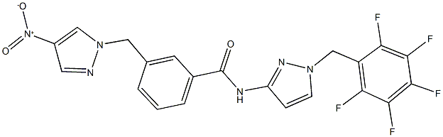 512825-66-0 3-({4-nitro-1H-pyrazol-1-yl}methyl)-N-[1-(2,3,4,5,6-pentafluorobenzyl)-1H-pyrazol-3-yl]benzamide