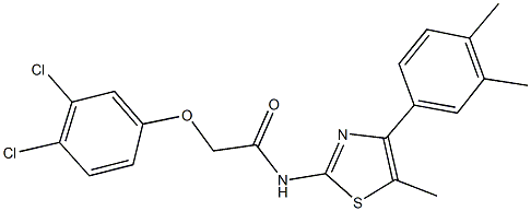 2-(3,4-dichlorophenoxy)-N-[4-(3,4-dimethylphenyl)-5-methyl-1,3-thiazol-2-yl]acetamide Structure