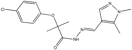 2-(4-chlorophenoxy)-N'-[(1,5-dimethyl-1H-pyrazol-4-yl)methylene]-2-methylpropanohydrazide|