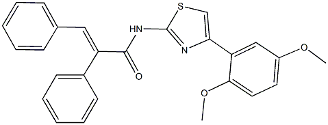 N-[4-(2,5-dimethoxyphenyl)-1,3-thiazol-2-yl]-2,3-diphenylacrylamide Structure