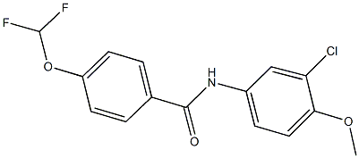 N-(3-chloro-4-methoxyphenyl)-4-(difluoromethoxy)benzamide,512826-10-7,结构式