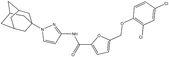 N-[1-(1-adamantyl)-1H-pyrazol-3-yl]-5-[(2,4-dichlorophenoxy)methyl]-2-furamide,512826-22-1,结构式