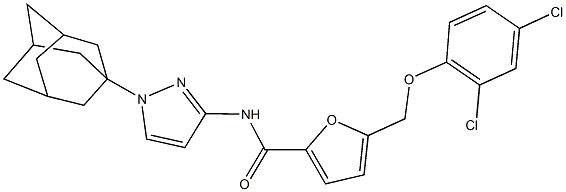 512826-22-1 N-[1-(1-adamantyl)-1H-pyrazol-3-yl]-5-[(2,4-dichlorophenoxy)methyl]-2-furamide