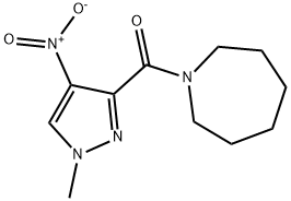 1-({4-nitro-1-methyl-1H-pyrazol-3-yl}carbonyl)azepane Structure