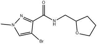 4-bromo-1-methyl-N-(tetrahydro-2-furanylmethyl)-1H-pyrazole-3-carboxamide,512827-15-5,结构式