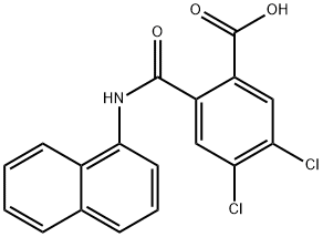4,5-dichloro-2-[(1-naphthylamino)carbonyl]benzoic acid 化学構造式