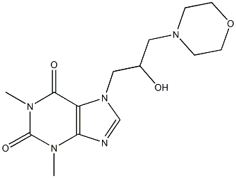 7-[2-hydroxy-3-(4-morpholinyl)propyl]-1,3-dimethyl-3,7-dihydro-1H-purine-2,6-dione Structure