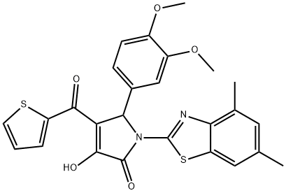 514195-20-1 5-(3,4-dimethoxyphenyl)-1-(4,6-dimethyl-1,3-benzothiazol-2-yl)-3-hydroxy-4-(2-thienylcarbonyl)-1,5-dihydro-2H-pyrrol-2-one