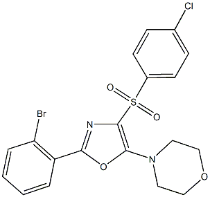 4-{2-(2-bromophenyl)-4-[(4-chlorophenyl)sulfonyl]-1,3-oxazol-5-yl}morpholine Structure