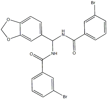 N-{1,3-benzodioxol-5-yl[(3-bromobenzoyl)amino]methyl}-3-bromobenzamide|