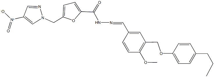 5-({4-nitro-1H-pyrazol-1-yl}methyl)-N'-{4-methoxy-3-[(4-propylphenoxy)methyl]benzylidene}-2-furohydrazide|