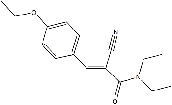 2-cyano-3-(4-ethoxyphenyl)-N,N-diethylacrylamide 结构式