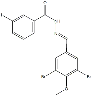 N'-(3,5-dibromo-4-methoxybenzylidene)-3-iodobenzohydrazide 化学構造式