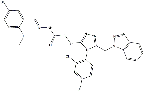 514218-55-4 2-{[5-(1H-1,2,3-benzotriazol-1-ylmethyl)-4-(2,4-dichlorophenyl)-4H-1,2,4-triazol-3-yl]sulfanyl}-N'-(5-bromo-2-methoxybenzylidene)acetohydrazide