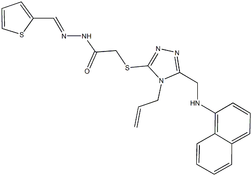 514218-85-0 2-({4-allyl-5-[(1-naphthylamino)methyl]-4H-1,2,4-triazol-3-yl}sulfanyl)-N'-(2-thienylmethylene)acetohydrazide