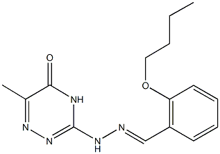 2-butoxybenzaldehyde (6-methyl-5-oxo-4,5-dihydro-1,2,4-triazin-3-yl)hydrazone Structure