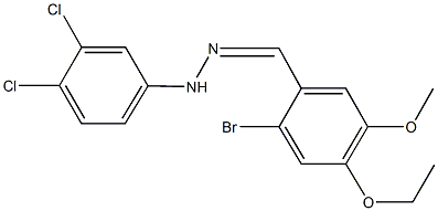 2-bromo-4-ethoxy-5-methoxybenzaldehyde (3,4-dichlorophenyl)hydrazone 结构式