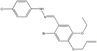 4-(allyloxy)-2-bromo-5-ethoxybenzaldehyde (4-chlorophenyl)hydrazone Structure