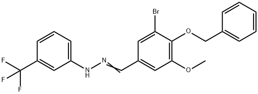 4-(benzyloxy)-3-bromo-5-methoxybenzaldehyde [3-(trifluoromethyl)phenyl]hydrazone Struktur