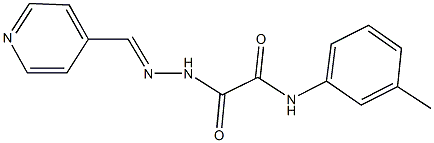 N-(3-methylphenyl)-2-oxo-2-[2-(4-pyridinylmethylene)hydrazino]acetamide Struktur