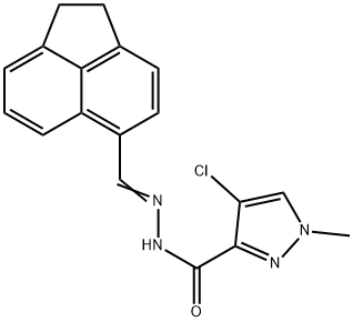 4-chloro-N'-(1,2-dihydro-5-acenaphthylenylmethylene)-1-methyl-1H-pyrazole-3-carbohydrazide Structure