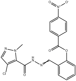 2-{2-[(4-chloro-1-methyl-1H-pyrazol-5-yl)carbonyl]carbohydrazonoyl}phenyl 4-nitrobenzoate|