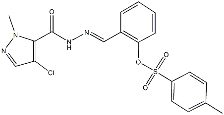 514219-63-7 2-{2-[(4-chloro-1-methyl-1H-pyrazol-5-yl)carbonyl]carbohydrazonoyl}phenyl 4-methylbenzenesulfonate