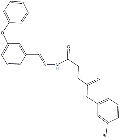 N-(3-bromophenyl)-4-oxo-4-[2-(3-phenoxybenzylidene)hydrazino]butanamide Struktur