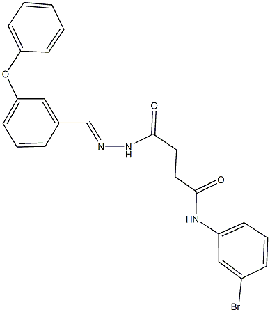 N-(3-bromophenyl)-4-oxo-4-[2-(3-phenoxybenzylidene)hydrazino]butanamide,514219-95-5,结构式