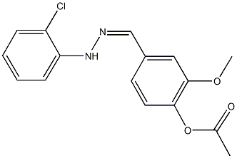 4-[2-(2-chlorophenyl)carbohydrazonoyl]-2-methoxyphenyl acetate Structure