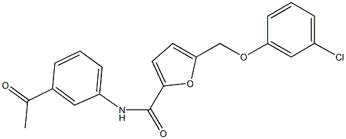 N-(3-acetylphenyl)-5-[(3-chlorophenoxy)methyl]-2-furamide Structure