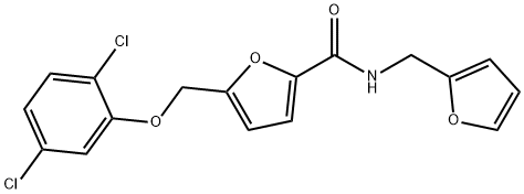 5-[(2,5-dichlorophenoxy)methyl]-N-(2-furylmethyl)-2-furamide Structure