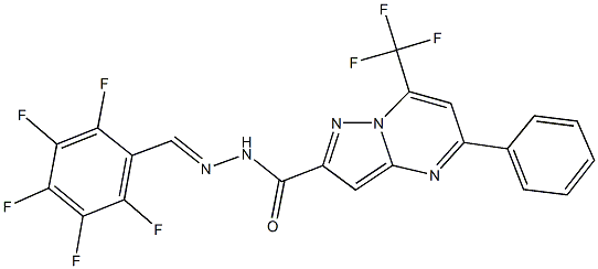 N'-(2,3,4,5,6-pentafluorobenzylidene)-5-phenyl-7-(trifluoromethyl)pyrazolo[1,5-a]pyrimidine-2-carbohydrazide,514220-37-2,结构式