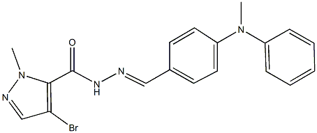 4-bromo-1-methyl-N'-[4-(methylanilino)benzylidene]-1H-pyrazole-5-carbohydrazide,514220-48-5,结构式