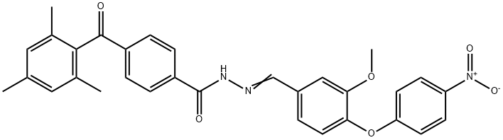 N'-(4-{4-nitrophenoxy}-3-methoxybenzylidene)-4-(mesitylcarbonyl)benzohydrazide Structure