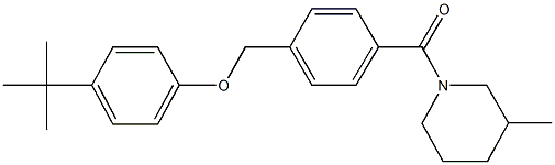 4-tert-butylphenyl 4-[(3-methyl-1-piperidinyl)carbonyl]benzyl ether 结构式