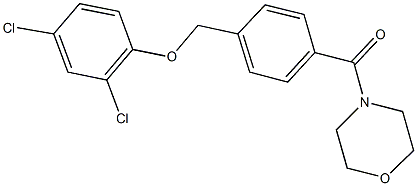 2,4-dichlorophenyl 4-(4-morpholinylcarbonyl)benzyl ether Struktur