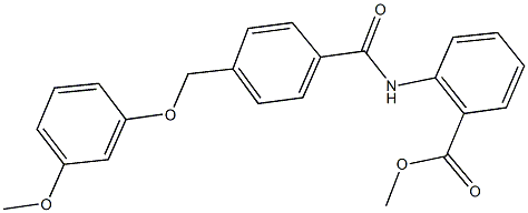 methyl 2-({4-[(3-methoxyphenoxy)methyl]benzoyl}amino)benzoate Structure