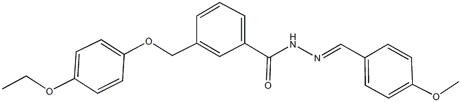 3-[(4-ethoxyphenoxy)methyl]-N'-(4-methoxybenzylidene)benzohydrazide 结构式