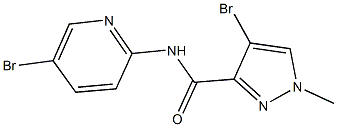 4-bromo-N-(5-bromo-2-pyridinyl)-1-methyl-1H-pyrazole-3-carboxamide,514221-08-0,结构式