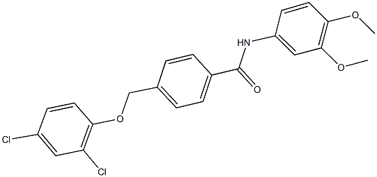 4-[(2,4-dichlorophenoxy)methyl]-N-(3,4-dimethoxyphenyl)benzamide Structure