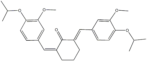 2,6-bis(4-isopropoxy-3-methoxybenzylidene)cyclohexanone 结构式
